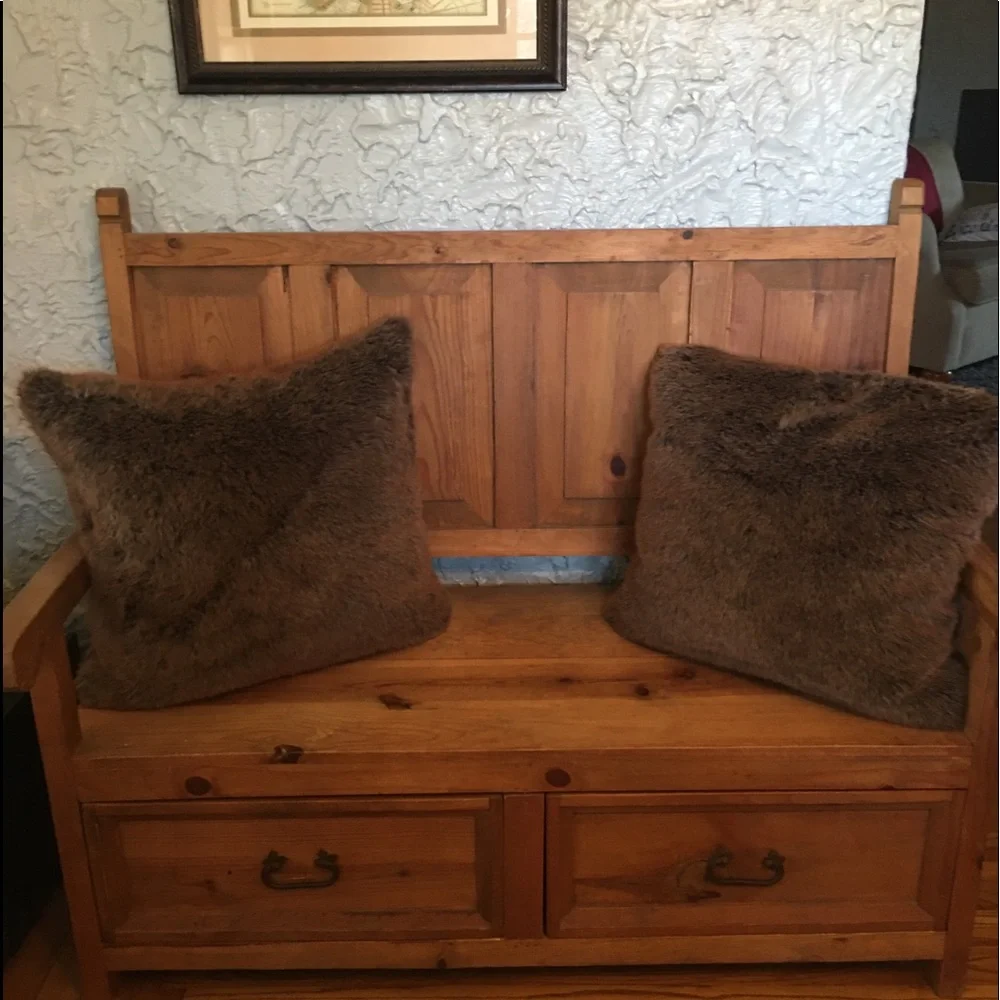 Restoration Hardware Wolf Ultra Luxe fur pillows
